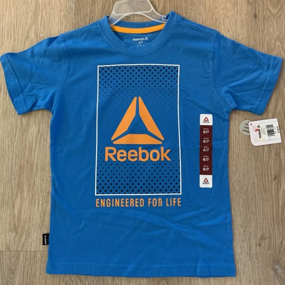 (NWT) Reebok Boys Size 6/7 Royal Blue Casual Tee Shirt